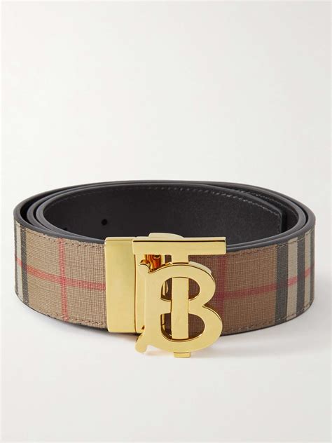 burberry reversible check belt men.